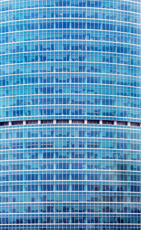 glass facade of modern office centerの写真素材