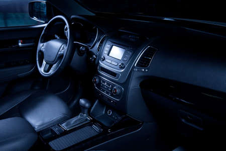 salon of expensive car new luxuryの写真素材