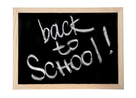 blackboard with the written words back to schoolの写真素材