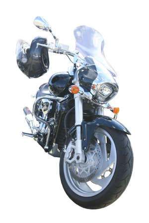 big brilliant motorcycle on white backgroundの写真素材