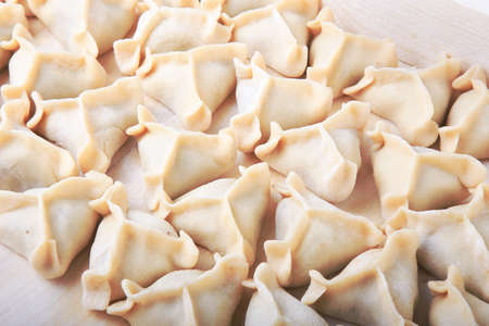 Russian  pelmeni dumpling snacks dough  meatの写真素材