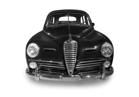beautiful black car isolated on white backgroundのeditorial素材