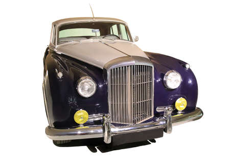 beautiful elegant ancient the car is isolated on the whiteのeditorial素材