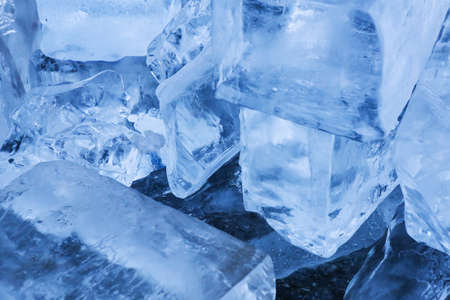 ice transparent wall from rectangular blocks