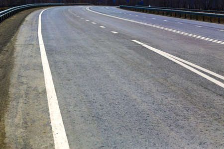 asphalt paving on highway turn a close up