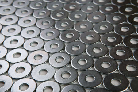 metal chromeplated shining washers background