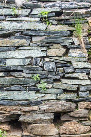 stone wall from rough stone backgroundの写真素材