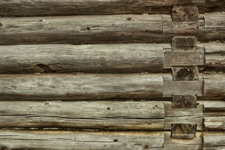 old wooden timbered wall backgroundの写真素材