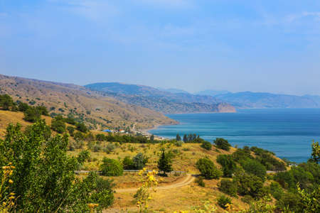 peninsula of Crimea mountain coast in the summerの写真素材