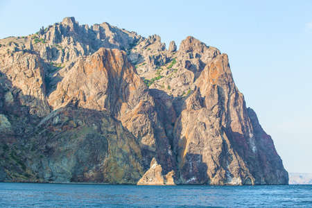 Crimea ridge Kara - Dag on sunsetの写真素材