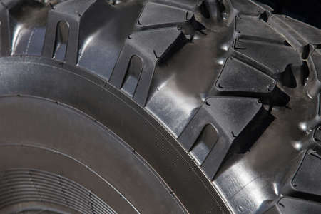 truck wheel protector closeup isolated on black