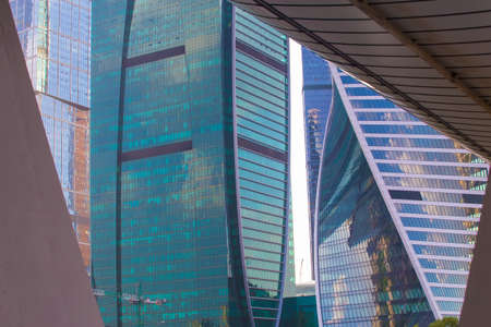 High rise buildings of Moscow business center Moscow - cityの写真素材