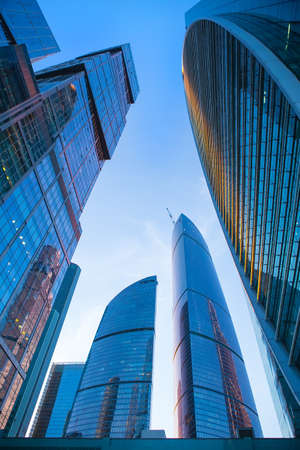 High rise buildings of Moscow business center Moscow - cityの写真素材
