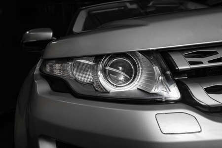 headlight of  modern prestigious car closeupの写真素材