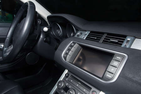 salon of expensive car new luxuryの写真素材