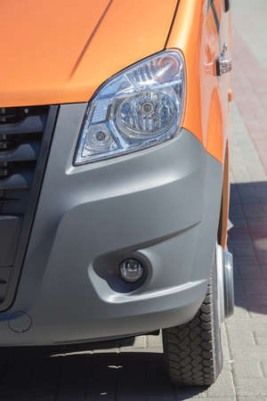 new modern minibus close up detailの写真素材