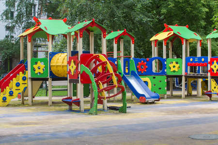 Children's playground bright multicoloredの写真素材
