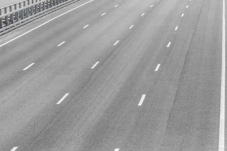 new marking on the asphalted highwayの写真素材