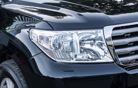 headlight of  modern prestigious car closeupの写真素材