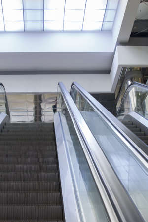 escalator of modern building with moving stepsのeditorial素材