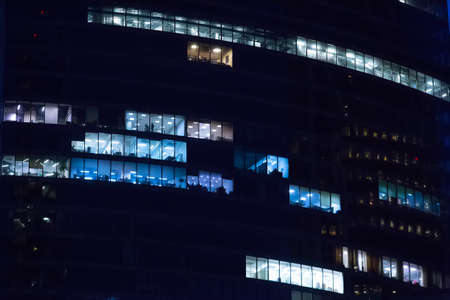 Modern high corporate building at nightの写真素材