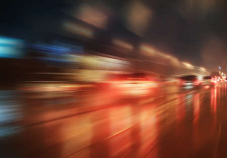 high-speed movement on the night road