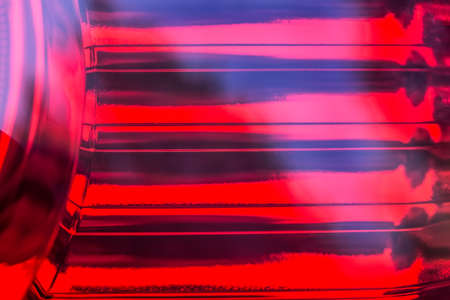 abstract colored techno background with horizontal dark linesの写真素材