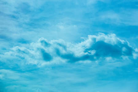 beautiful blue heavenly landscape with cloudsの写真素材