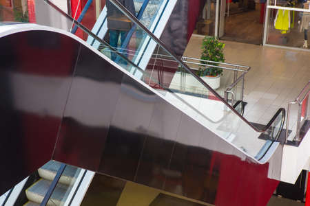 interior of a modern multi-storey shopping centerの写真素材