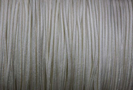 rope braided multifilament closeup coiled on the spool