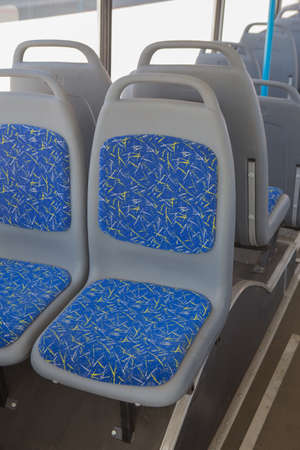 bus interior without people on white background
