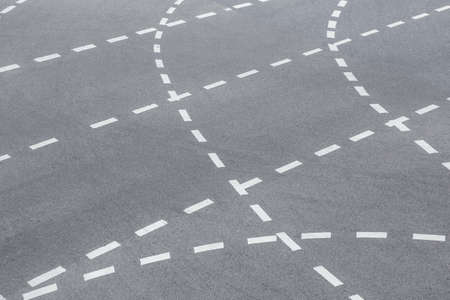 white marking on highway top viewの写真素材