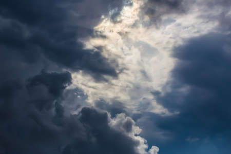 Heavenly landscape Dramatic sky with cumulus cloudsの写真素材