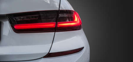 Rear brake light on close-up detail