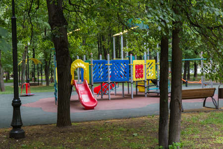 Children's playground in a residential area of the city