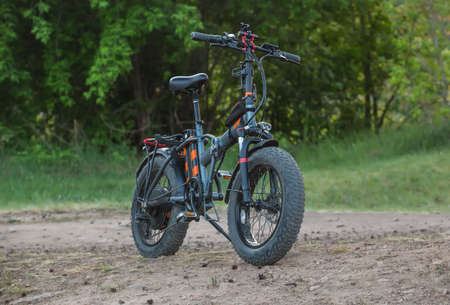 Electric bike in nature near the forest