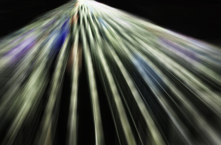 Blurry lines of light coming from one center. Backgroundの写真素材