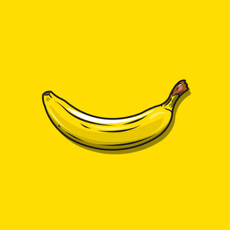fancy fresh banana vector illustrationのイラスト素材