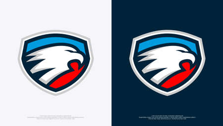 Eagle head sport badge logoのイラスト素材