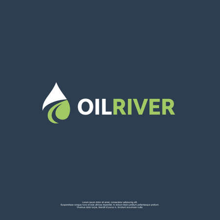 Oil river logos with a minimalist modern styleのイラスト素材