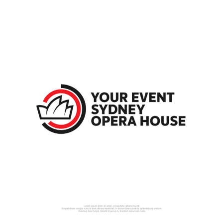 Sydney Opera House Logo with modern minimalist styleのイラスト素材