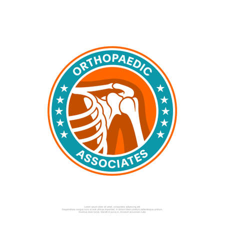 Orthopaedic associates logo with bones as the main imageのイラスト素材