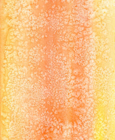 Abstract painting drawn by watercolor technique watercolor texture yellow orange colorの写真素材