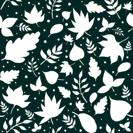 Seamless inverse leaves autumn patternの写真素材