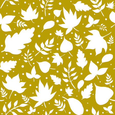 Seamless inverse leaves autumn patternの写真素材