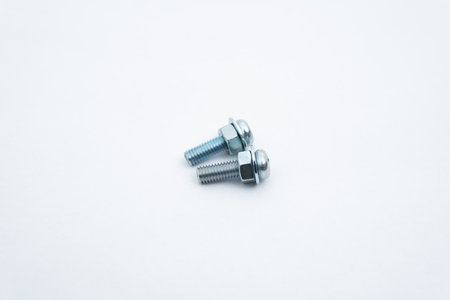 Two screws isolated on white background
