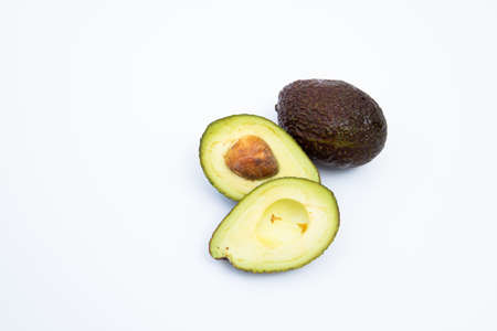 Avocado on a white backgroundの写真素材