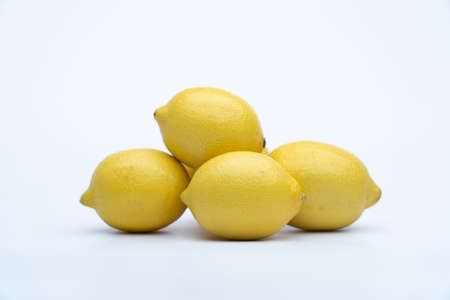 Ripe Yellow Lemons. Lemons Harvest, Many Yellow Lemons.の写真素材