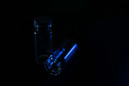 Vials for vaccine injection, to be filled in syringes for medical Treatment.