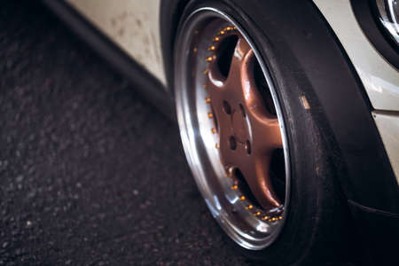 Car wheel fitment stanced